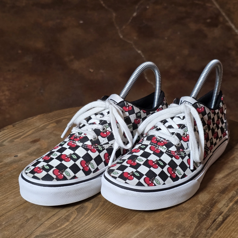 VANS Doheny Authentic Cherry Checker Sneakers Youth Size 3